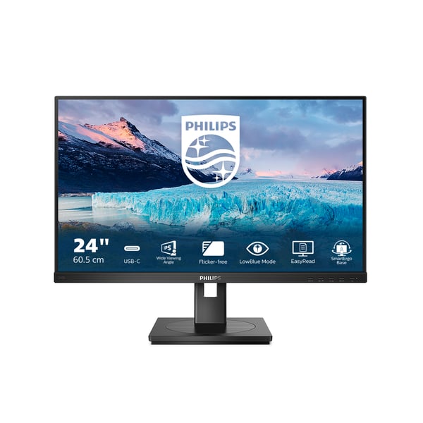 Philips S Line 243S1/00 computerskærm 60,5 cm (23.8") 1920 x 1080 pixel Fuld HD LCD Sort