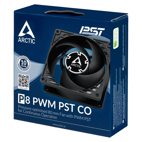 ARCTIC P8 PWM PST CO Datorväska Fan 8 cm Svart