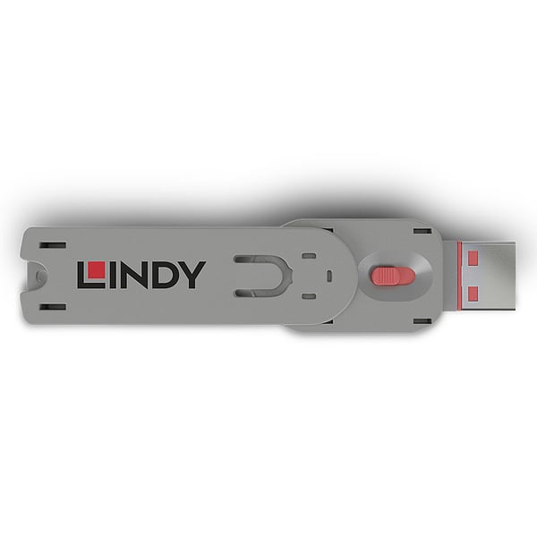 Lindy 40620 portin lukitsin Portinlukitsin USB A-tyyppi Vaaleanpunainen Akryylinitriilibutadieenistyreeni (ABS) 1 kpl