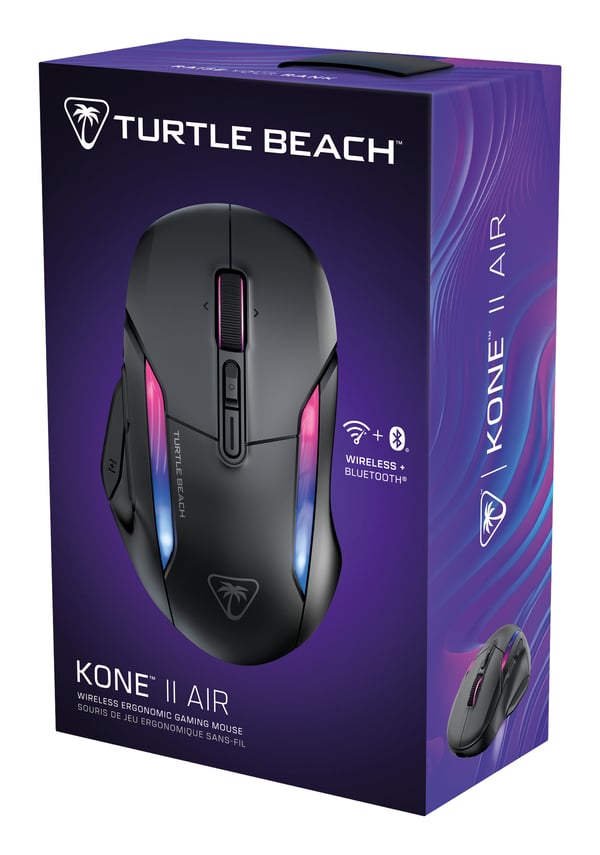 Turtle Beach Kone II Air datormöss Spela högerhand Trådlös RF + Bluetooth Optisk 26000 DPI