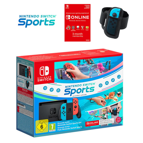 Nintendo Switch Sports Set bærbar spilkonsol 15,8 cm (6.2") 32 GB Berøringsskærm Wi-Fi Blå, Grå, Rød