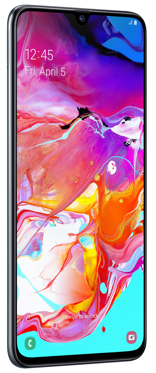 Samsung Galaxy A70 17 cm (6.7") Kaksois-SIM Android 9.0 4G USB Type-C 6 GB 128 GB 4500 mAh Musta