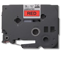 Brother Gloss Laminated Labelling Tape - 9mm, Black/Red etikettien kirjoitusnauha TZ
