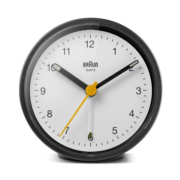 Braun BC12BW Kvartsiherätyskello Musta, Valkoinen