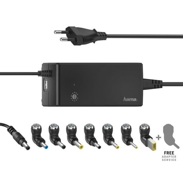 Hama 00200004 oplader til mobil enhed Laptop Sort Vekselstrøm Indendørs