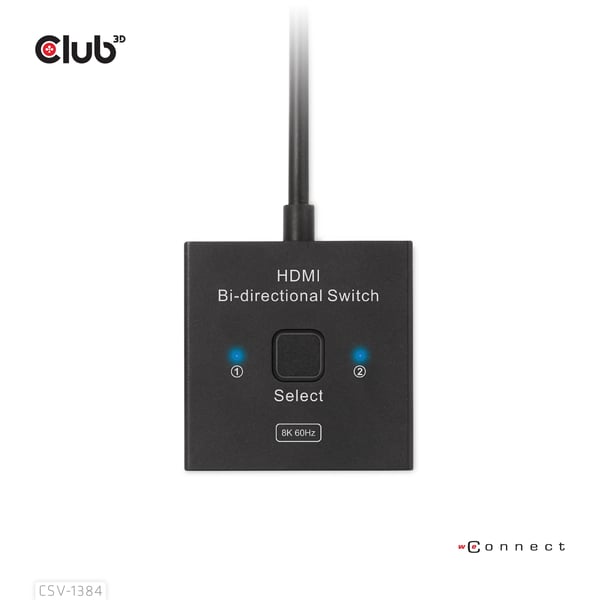 CLUB3D CSV-1384 KVM-switchar Svart