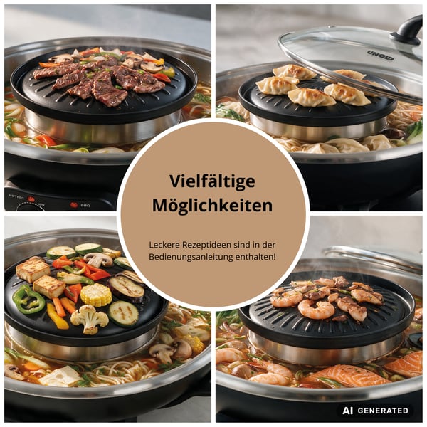 Unold 48745 Asia Fondue Hot Pot 5 L 4 person(er)