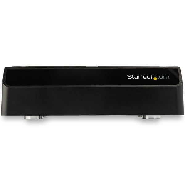 StarTech.com 4-facks USB till SATA hårddocksstation, USB 10 Gbps, extern dockningsstation för 2,5" och 3,5" SSD/HDD, SATA III, hot-swap hårddiskfack, toppmatad