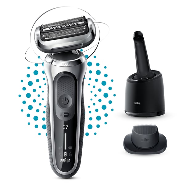 Braun Series 7 71-S7200cc Folie shaver Trimmer Sort, Sølv