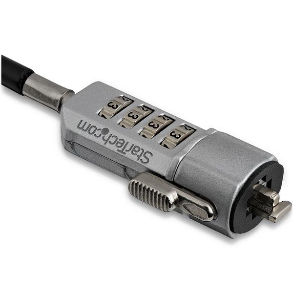 StarTech.com LTLOCK kabellås Sort, Sølv 1,8 m
