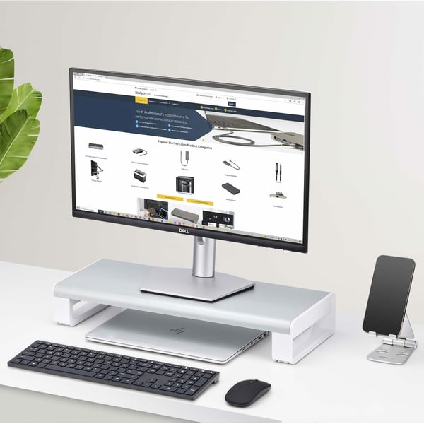 StarTech.com 1MFSW-MONITOR-RISER skærmbeslag og -stativer Skrivebord Sølv