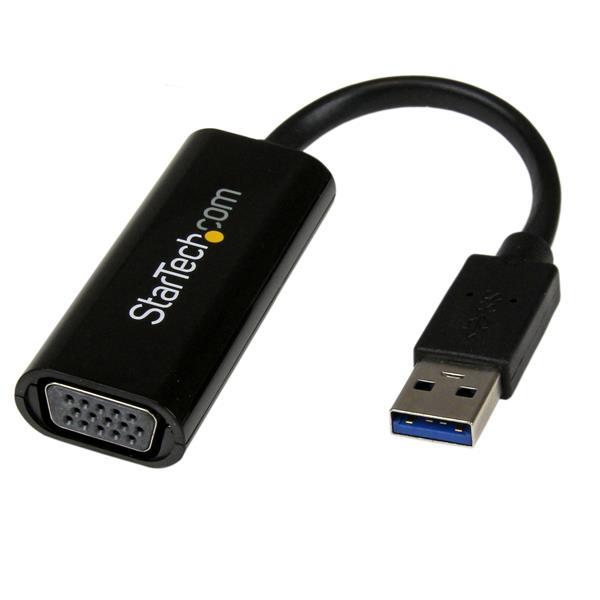 StarTech.com USB till VGA-adapter - Externt grafikkort - USB 3.0 - Slim - 1080p - Adapter för flera skärmar