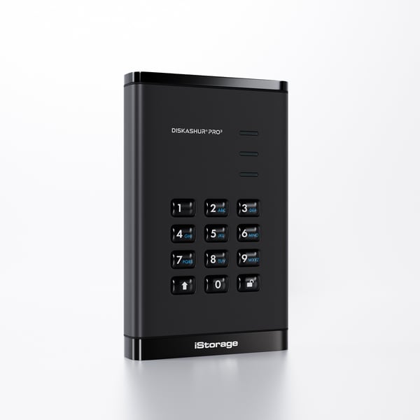 iStorage diskAshur PRO3 HDD ulkoinen kovalevy 500 GB USB Type-C 3.2 Gen 1 (3.1 Gen 1) Musta