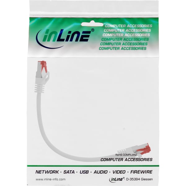 InLine 76922W netværkskabel Hvid 0,25 m Cat6 S/FTP (S-STP)
