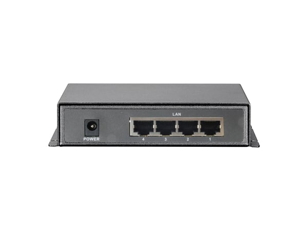 LevelOne FSW-0513 verkkokytkin Fast Ethernet (10/100) Power over Ethernet -tuki Musta, Harmaa