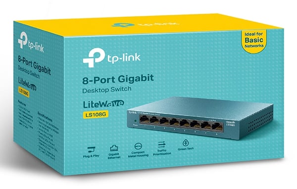TP-Link LS108G nätverksswitchar Ohanterad Gigabit Ethernet (10/100/1000) Blå