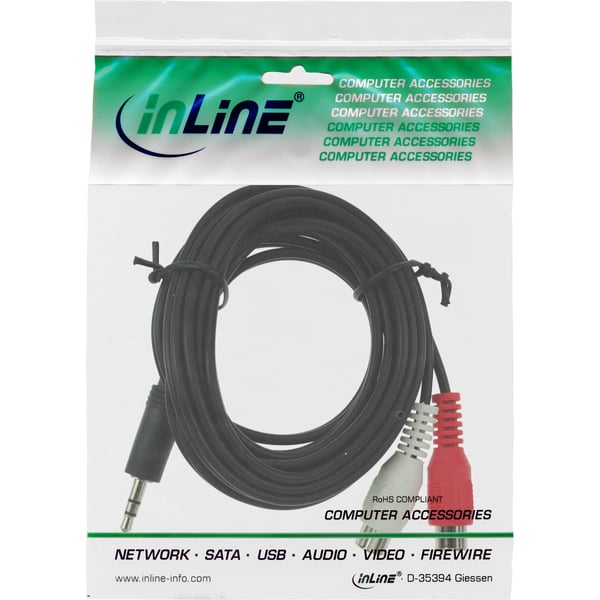 InLine 89941 ljudkabel 2 m 3,5mm Svart