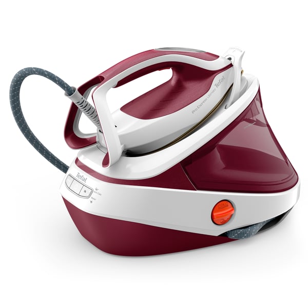 Tefal Pro Express Ultimate II GV9711 3000 W 1,2 l Durilium Airglide-sulplatta Röd, Vit