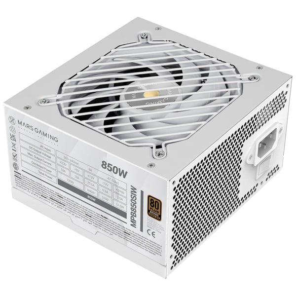 Mars Gaming MPB850SIW enhed til strømforsyning 850 W 24-pin ATX ATX Hvid