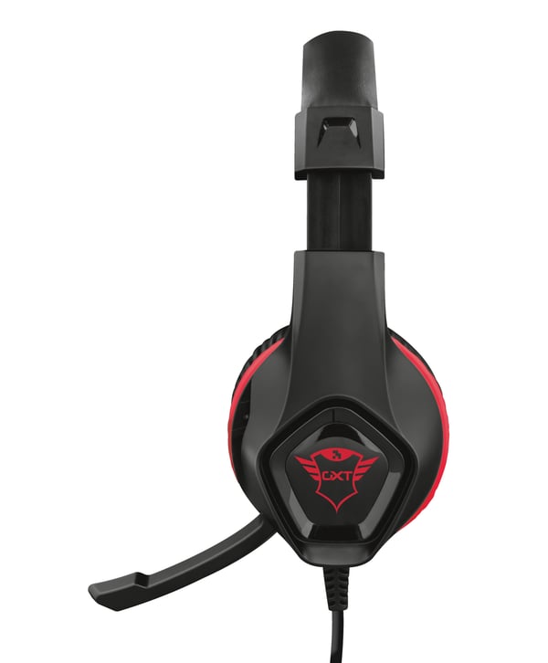 Trust GXT 404R Rana Headset Ledningsført Spil Sort, Rød