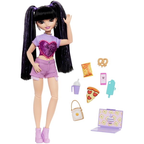 Barbie Dream Besties Renee-modedocka med 11 mattillbehör Barbie Dream Besties Renee-modedocka med 11 mattillbehör