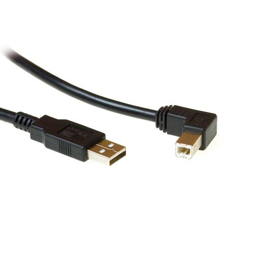 ACT USB 2.0 A - B USB-kabel 1,8 m USB A USB B Sort