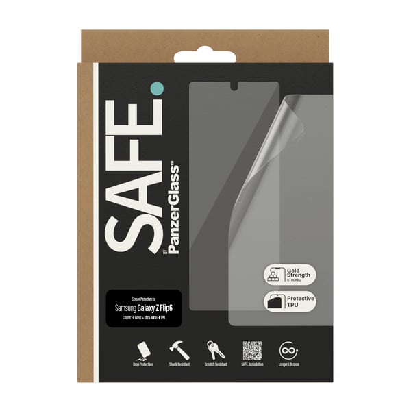 PanzerGlass SAFE. by ® Skærmbeskyttelse Samsung Galaxy Z Flip6 | Glas & Film
