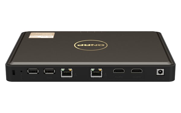 QNAP TBS-464 NAS Skrivbord Intel® Celeron® N5105 8 GB DDR4 0 TB QNAP Turbo System Svart