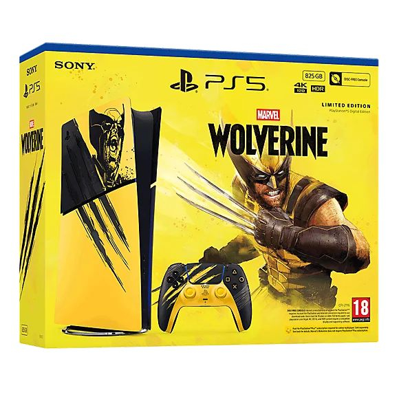 Sony Interactive Entertainment PlayStation 5 - Marvel's Wolverine 825 GB Wi-Fi Svart, Gul