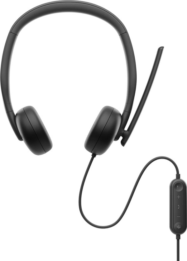 DELL WH3024 Headset Ledningsført Kontor/Callcenter USB Type-C Sort