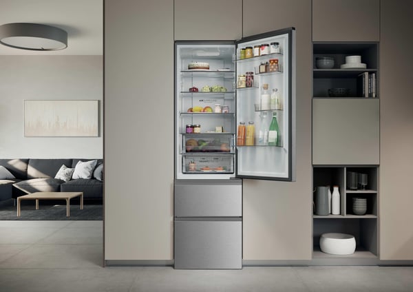 Haier 3D 60 Series 3 HTR3620CNMG Fritstående 414 L Sølv
