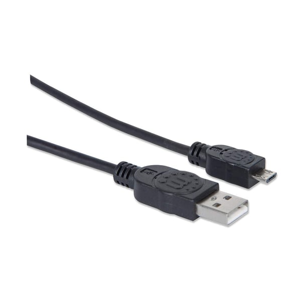 Manhattan 307178 USB-kabel USB 2.0 1,8 m USB A Micro-USB B 0,48 Gbit/sek. Sort