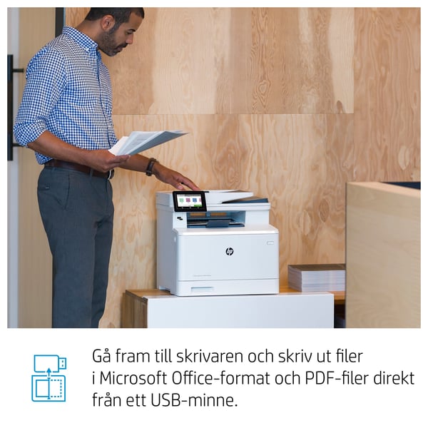 HP Color LaserJet Pro MFP M479fdw, Färg, Skrivare för Skriv ut, kopiera, skanna, fax, e-post, Skanna till e-post/PDF; Dubbelsidig utskrift; 50 arks ADF (ej ihoprullat)