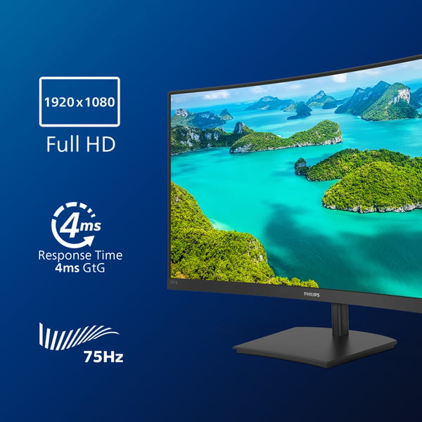 Philips E Line 271E1SCA/00 computerskærm 68,6 cm (27") 1920 x 1080 pixel Fuld HD LCD Sort