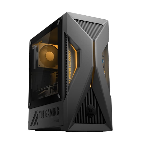 ASUS TUF Gaming T500 T500MV-07240H242W Intel Core 7 240H 32 GB DDR5-SDRAM 1 TB SSD NVIDIA GeForce RTX 5060 Ti Windows 11 Home Mini Tower PC Svart, Grå