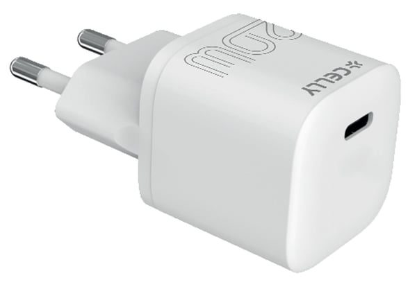 Celly UCTC1USBC20WWH mobiililaitteen laturi Universaali Valkoinen AC Sisätila