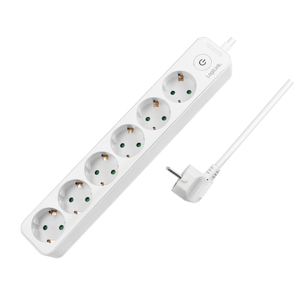 LogiLink LPS247 jatkojohto 1,5 m 6 AC-pistorasia(a) Sisätila Valkoinen LogiLink LPS247 jatkojohto 1,5 m 6 AC-pistorasia(a) Sisätila Valkoinen