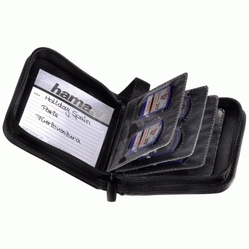 Hama Wallet 12 SD minneskortsförvaring Konstläder Svart