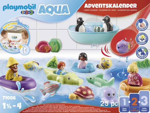 Playmobil 1.2.3 71086 spil, legetøj & mærkat til badet Badelegesæt Flerfarvet