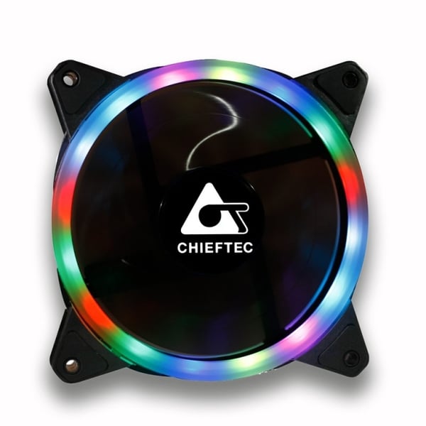 Chieftec AF-12RGB Computerkølesystem Ventilator 12 cm Sort 1 stk Chieftec AF-12RGB Computerkølesystem Ventilator 12 cm Sort 1 stk