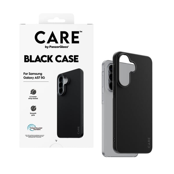 PanzerGlass CARE™ by ® TPU Case Black Samsung Galaxy A57 5G mobiltelefonfodral 17 cm (6.7") Mobilskal Transparent