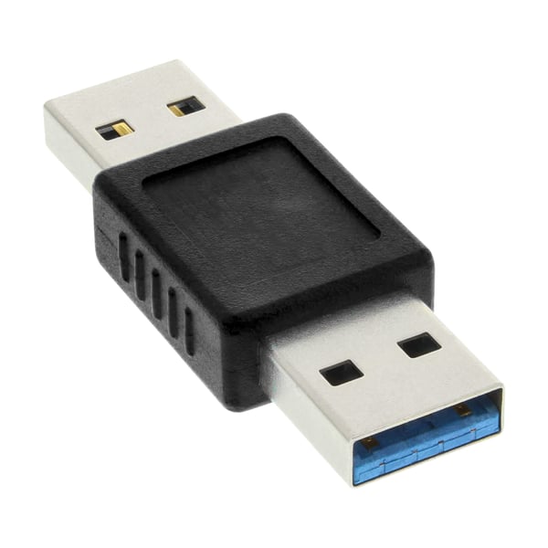 InLine 35300T kabel kønsskifter USB 3.0 A male USB A Blå