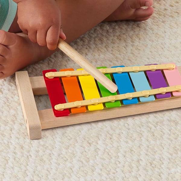 Fisher-Price Fisher-Price-puuksylofoni, lelusoitin taaperoille, 2 puista osaa