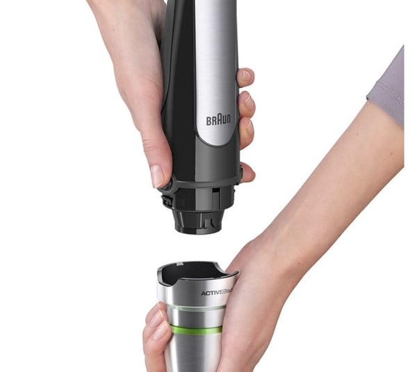 Braun MultiQuick 7 MQ 7045X 1,25 L Upotettava sekoitin 1000 W Musta, Ruostumaton teräs