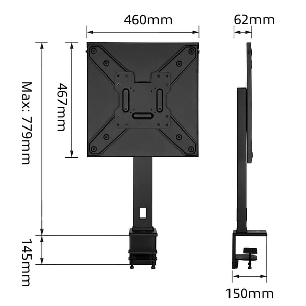 Ewent EW1543 tv-fäste 139,7 cm (55") Svart