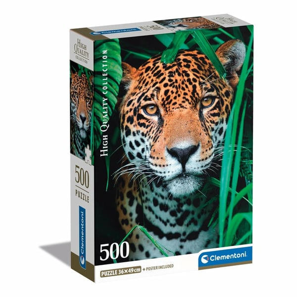 Clementoni High Quality Collection Jaguar in the Jungle Puslespil 500 stk Dyr