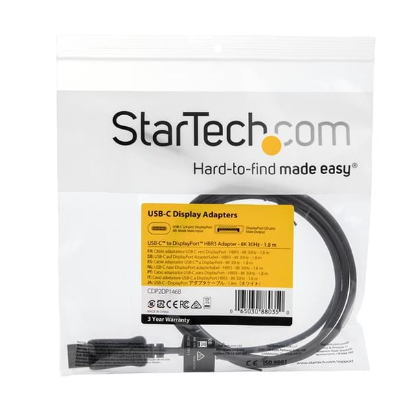 StarTech.com 1,8 m - USB-C till DisplayPort-kabel