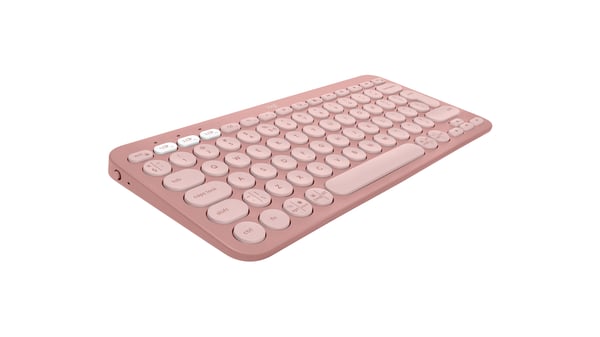 Logitech 920-012241 näppäimistö Sisältää hiiren Universaali RF Wireless + Bluetooth QWERTY Kansainvälinen (US) Vaaleanpunainen