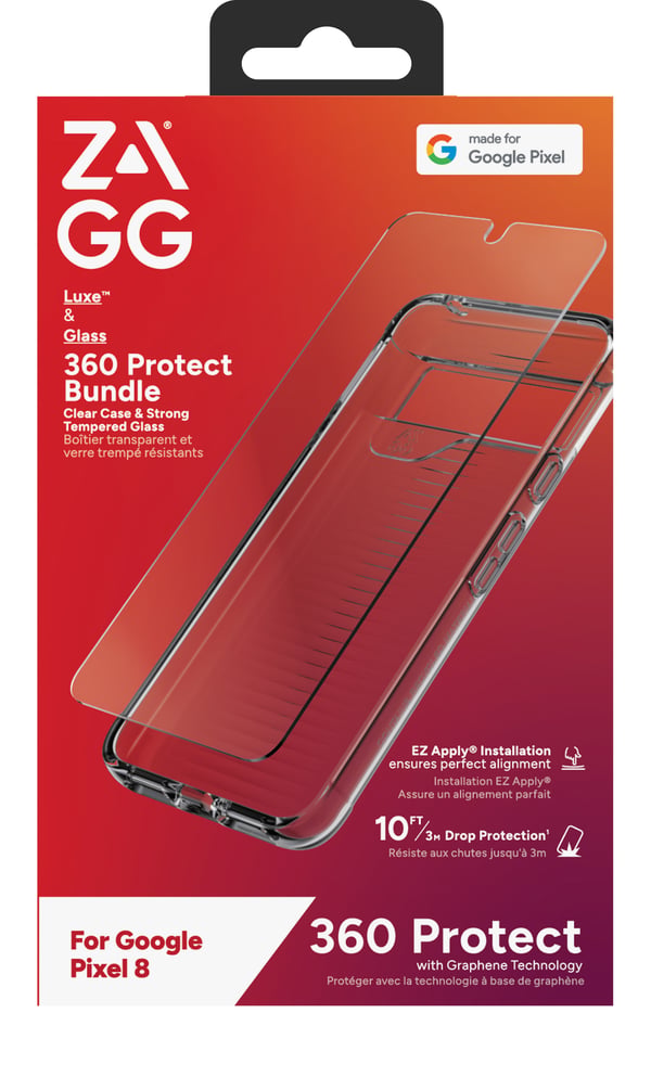 ZAGG Luxe + Glass 360 mobiltelefon etui 15,8 cm (6.2") Cover Transparent