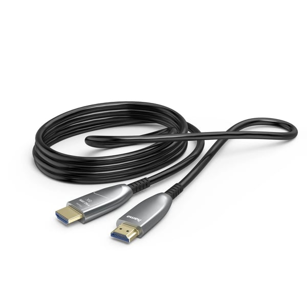 Hama 00202036 HDMI-kabel 20 m HDMI Typ A (standard) Svart, Grå, Silver